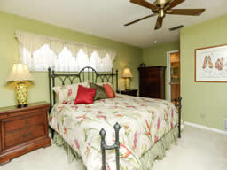 The Master bedroom is a private retreat